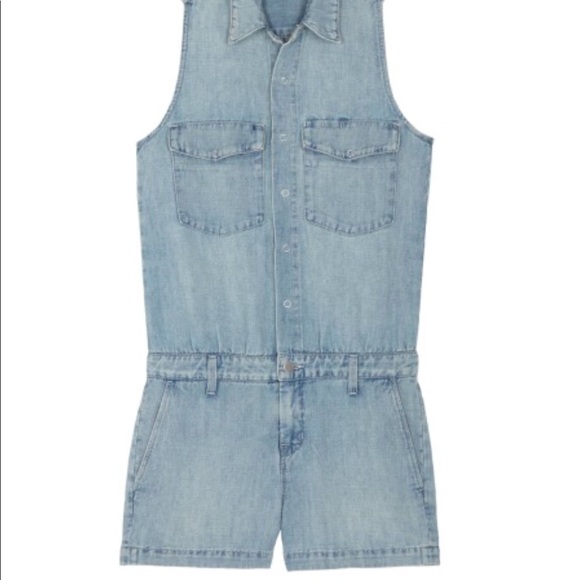 blue denim romper
